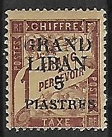 GRAND LIBAN TAXE N°5 N**  Variété "G Maigre" - Postage Due