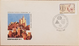 A) 1981, ARGENTINA, BOAT, INTERNATIONAL PHILATELIC EXHIBITION FROM AMERICA SPAIN AND PORTUGAL, BUENOS AIRES - Usati