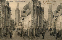 Quimper * La Rue Ste Catherine * Cpa Stéréo - Quimper