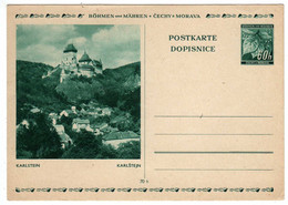 Bohême Et Moravie : Entiers Postaux  ( Château De Karlstein ) - Cartas & Documentos