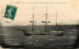 Le Tréport * Le Bateau Trois Mâts Russe SALUTO Désemparé Devant Les Jetées 1904 * Bateau échoué Sauveteurs Russia - Le Treport