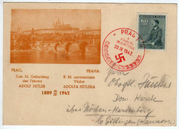 Bohême Et Moravie :  Carte - Cachet  Prag - Brieven En Documenten
