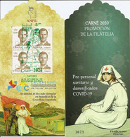 2020-ED. 5441CP Carné De Promoción De La Filatelia - Exfilna- ECC Cácceres 2020. Pro Personal Sanitario Y Damnificados C - Commemorative Panes