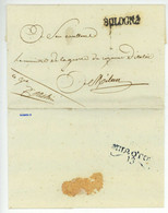 Armee D'Italie 1807 Bologna Contreseing Franchise General Pouchin De La Roche (1767-1825) - Marques D'armée (avant 1900)