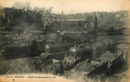 Nevers * Dépôt De Machines PLM * P.L.M. Ligne Chemin De Fer Nièvre * Gare Station Train Locomotive Machine - Nevers