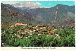 Manitou Springs Incline & Pikes Peak, Colorado, US - With PIKES PEAK HIWAY 1972 Postmark - Rocky Mountains