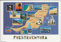 FUERTEVENTURA   Mapa De La Isla   Vista Diverso     Nice Stamp - Fuerteventura
