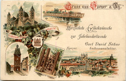 Gruss Aus Speyer 1900 - Litho - Speyer