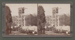 02164 "CALIFORNIA-SAN FRANCISCO-EARTHQUAKE ACTION ON HALL OF JUSTICE-TERREMOTO 18 APRILE 1906" STEREOSCOPICA ORIG. - Stereoscope Cards