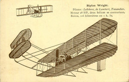 Avion * Aviation * Biplan WRIGHT * Pilotes Aviateurs LEFEBVRE , DE LAMBERT , TISSANDIER - ....-1914: Vorläufer