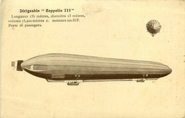 Avion * Aviation * Dirigeable ZEPPELIN III * Ballon - Airships