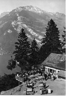 FILZBACH → Café Kerenzer Berghus Mit Voll Besetzter Terrasse, Fotokarte Ca.1955 - Filzbach