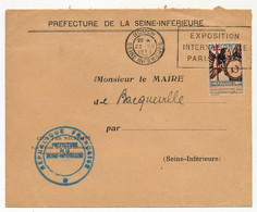 Vignette Anti-tuberculeuse 1936 Sur Enveloppe En Franchise Administrative De Rouen 1935é - Cartas & Documentos