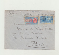 BUSTA VIAGGIATA DEL 1931 VERSO PARIGI DA ROMA - TARIFFA EXPRESS - Storia Postale (Posta Aerea)