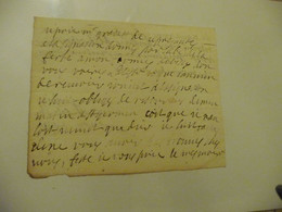 Billet Autographe De Claude De Thiard Comte De Bifsy Bissy - Manuscritos