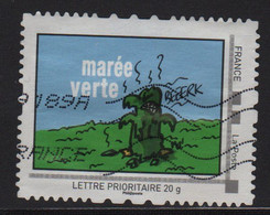 Timbre Personnalise Oblitere - Lettre Prioritaire 20g - Maree Verte - Used Stamps
