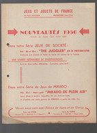 (jouets) Mulhouse (68 Haut Rhin) Nouvautés Jeux Et Jouets De France 1956 (dont Jeu De  Prestidigitation)  (PPP26539) - Advertising