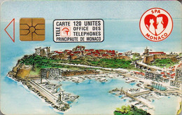 TÉLÉCARTE PHONECARD MONACO OFFICE DES TÉLÉPHONES SPA MONACO PANORAMA PRINCIPAUTÉ 120 UNITÉS UTILISÉE - Monace