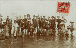 Chatelaillon * Carte Photo 1911 * Baigneurs Et Baigneuses * Pêche Pêcheurs - Châtelaillon-Plage