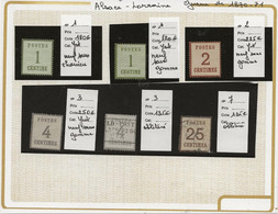 ALSACE - LORRAINE - LOT : N°1 NEUF SANS CHARNIERE + N°1-2-3 NEUF S GOMME +3 ET 7 OBLITERE- ANNEE 1870-71 -COTE : 1140 € - Altri & Non Classificati