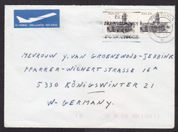 South Africa: Airmail Cover To Germany, 2 Stamps, Building, Air Label (minor Damage At Back) - Briefe U. Dokumente