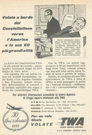 # TWA 1950s Italy Advert Pubblicità Publicitè Publicidad Reklame New York California Airlines Airways Aviation Airplane - Pubblicità