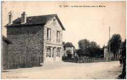 91 VIRY  La Rue Des Ecoles Vers La Mairie - Viry-Châtillon