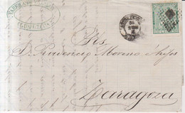 Año 1873 Edifil 133 10c Alegoria Carta Membrete Rombo Membrete Fabrica Villabona Guipuzcoa - Brieven En Documenten