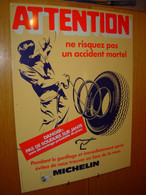 PLAQUE PUBLICITAIRE MICHELIN En Tôle Imprimée,   80 X 60 Cm  NEUVE , Rare  Jamais été Exposée Dehors - Tin Signs (after1960)