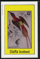 Staffa 1982 Birds #12 (Nectarinia Phoenicura) Imperf Deluxe Sheet (£2 Value) U/M - Non Classificati