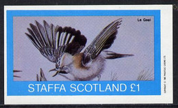 Staffa 1982 Birds #14 (Le Geai) Imperf Souvenir Sheet (£1 Value) U/M - Sin Clasificación