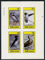 Staffa 1982 Birds #15 (Puffin, Humming Bird, Albatros, Etc) Imperf  Set Of 4 Values (10p To 75p) U/M - Unclassified