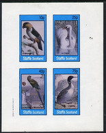 Staffa 1982 Birds #16 (Parrot, Swan, Etc) Imperf  Set Of 4 Values (10p To 75p) U/M - Zonder Classificatie