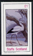 Staffa 1982 Birds #17 (La Cigogne) Imperf Souvenir Sheet (£1 Value) U/M - Sin Clasificación