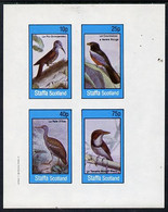 Staffa 1982 Birds #18 (Woodpecker, Kingfisher, Etc) Imperf  Set Of 4 Values (10p To 75p) U/M - Zonder Classificatie