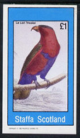 Staffa 1982 Birds #18 (Parrot) Imperf Souvenir Sheet (£1 Value) U/M - Unclassified