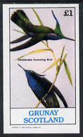 Grunay 1982 Birds #02 (Humming Bird) Imperf Souvenir Sheet (£1 Value) U/M - Unclassified