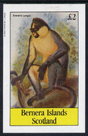 Bernera 1982 Primates (Everetts Langur) Imperf Deluxe Sheet (£2 Value) U/M - Zonder Classificatie