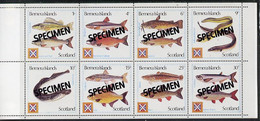Bernera 1978 Fish Perf Set Of 8 Opt'd SPECIMEN U/M - Non Classés