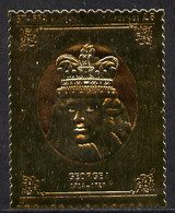 Staffa 1977 Monarchs £8 George I Embossed In 23k Gold Foil With 12 Carat White Gold Overlay (Rosen #498) U/M - Sin Clasificación