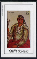 Staffa 1982 N American Indians #04 Imperf Deluxe Sheet U/M (£2 Value) - Zonder Classificatie