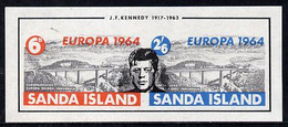 Sanda Island 1964 Europa Bridge Imperf M/sheet Opt'd For J F Kennedy Memorial, U/M - Non Classificati