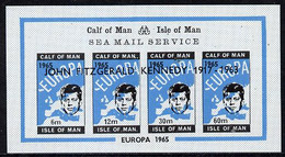 Calf Of Man 1965 J F Kennedy Memorial Opt'd On Europa (single Portrait On Each Stamp) Imperf M/sheet U/M (Rosen CA50LS) - Ohne Zuordnung