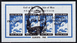 Calf Of Man 1965 J F Kennedy Memorial Opt'd On Europa (large Portrait In Centre Of Sheet) Imperf M/sheet With Opt Invert - Zonder Classificatie