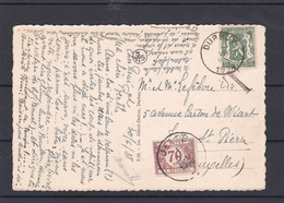 Petit Sceau  / Carte  Avec Taxe De DURBUY Vers Jette - 1935-1949 Small Seal Of The State