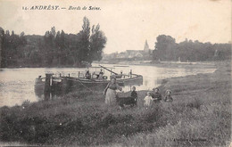 Andrésy           78        Bord De Seine. Péniche         (voir Scan) - Andresy