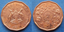 UGANDA - 2 Shillings 1987 KM# 28 Republic Since 1962 - Edelweiss Coins - Ouganda