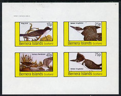 Bernera 1982 Birds #20 (Kingfishers, Sandpiper) Imperf  Set Of 4 Values (10p To 75p) U/M - Scotland
