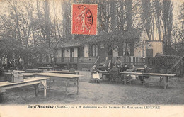 Ile D'Andrésy           78       " A Robinson"   La Terrasse Du Restaurant Lefèvre            (voir Scan) - Andresy