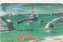 Britsh Virgin Islands, BVI-218A, Sloops, Ship, 218CVVA, 2 Scans. - Isole Vergini